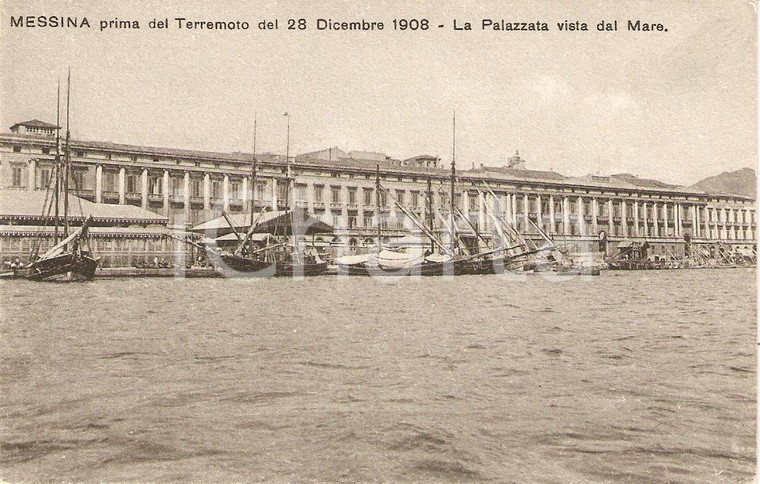 1930 ca MESSINA Panorama PALAZZATA prima del terremoto 1908 *Cartolina FP NV