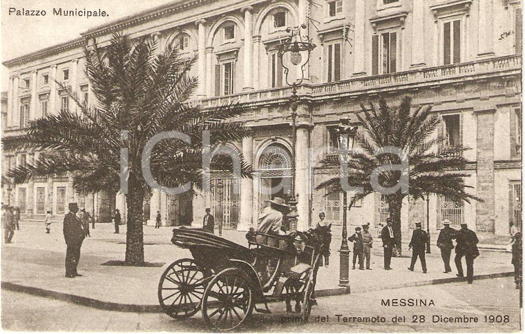 1930 ca MESSINA Palazzo Municipale prima del terremoto 1908 *Cartolina FP NV