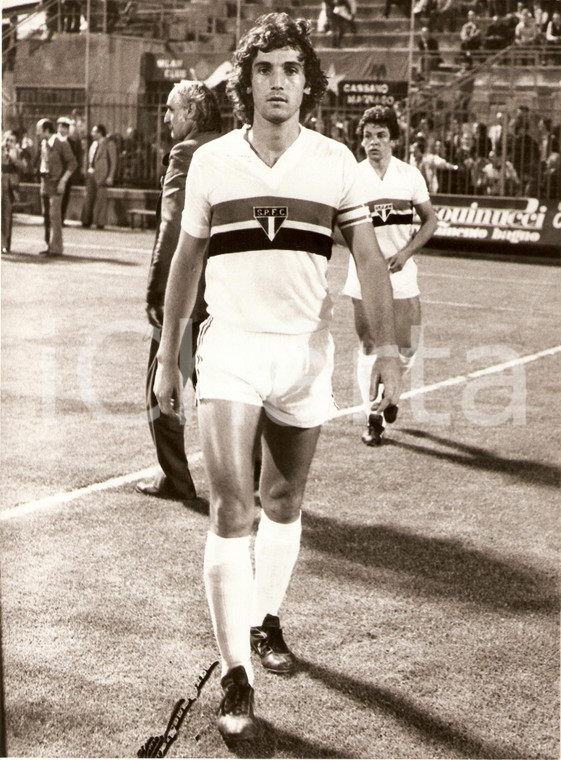 1980 ca SAO PAULO FC vs MILAN José Oscar BERNARDI fine partita *Fotografia