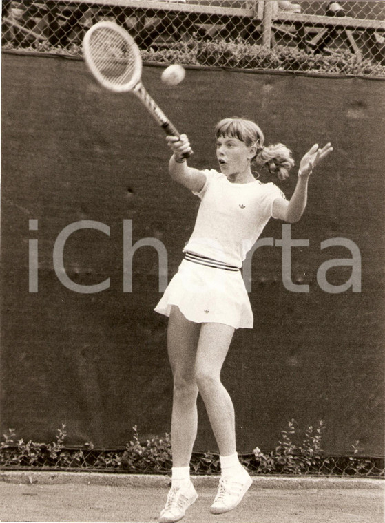 1980 ca SVIZZERA Tennis Lilian DRESCHER KELAIDIS si allena ADIDAS *Fotografia