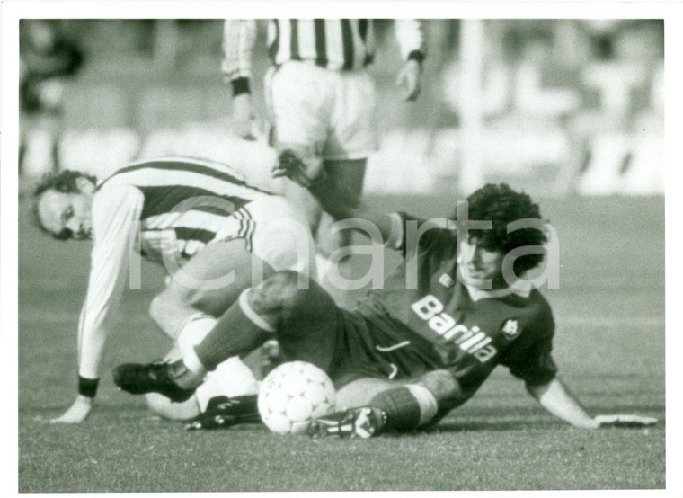 1988 UEFA Calcio ROMA - PARTIZAN Roberto POLICANO in scivolata *Fotografia