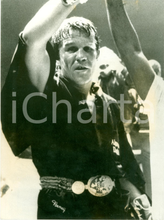 1980 ca BOXE Ritratto Pugile Rudy KOOPMANS Campione EBU *Fotografia