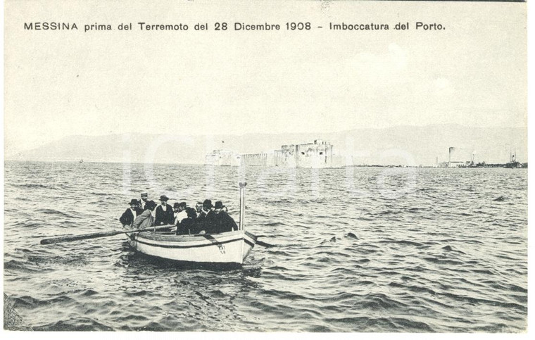 1910 ca MESSINA Imboccatura del porto prima del terremoto 1908 *Cartolina FP NV