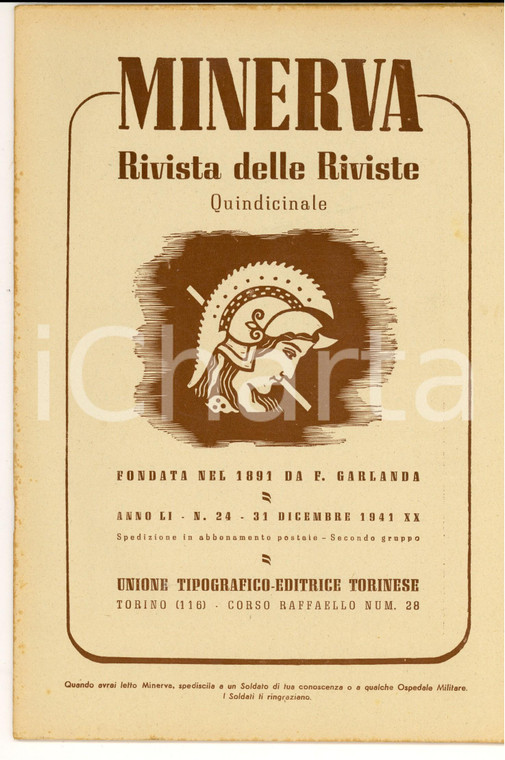 1941 MINERVA Rivista delle Riviste - Panslavismo e bolscevismo *Anno LI n° 24