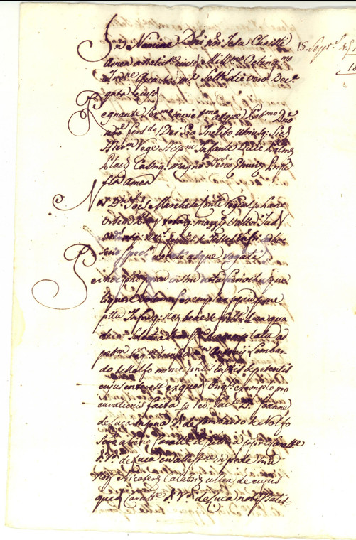 1800 NICOTERA (VV) Procura don Giovanni DE LUCA ad Antonio LOMBARDO NOLFO
