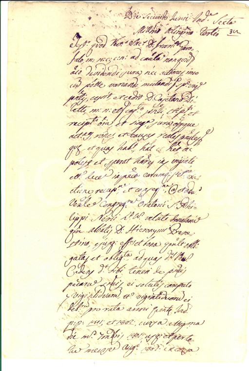 1803 PALERMO Cessione don Francesco GAROFALO pro don Gaetano DILETTI Manoscritto