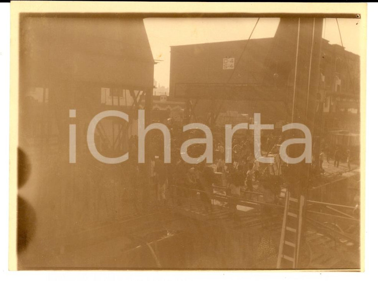 1920 AMSTERDAM (NL) Carico e scarico di merci al porto *Foto VINTAGE