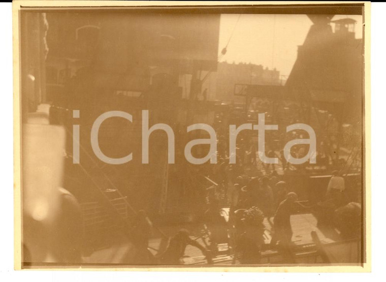1920 ca AMSTERDAM Carico e scarico di merci al porto *Foto VINTAGE