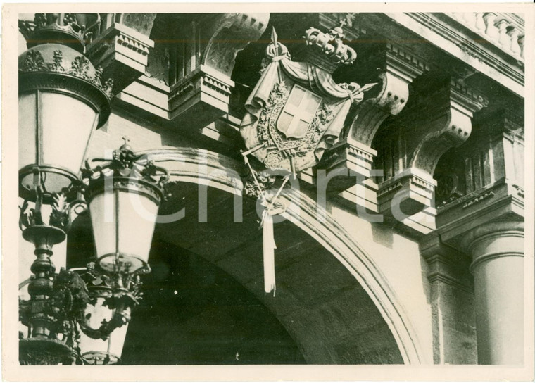 1937 NAPOLI Nastro bianco a Palazzo Reale per VITTORIO EMANUELE IV *Fotografia