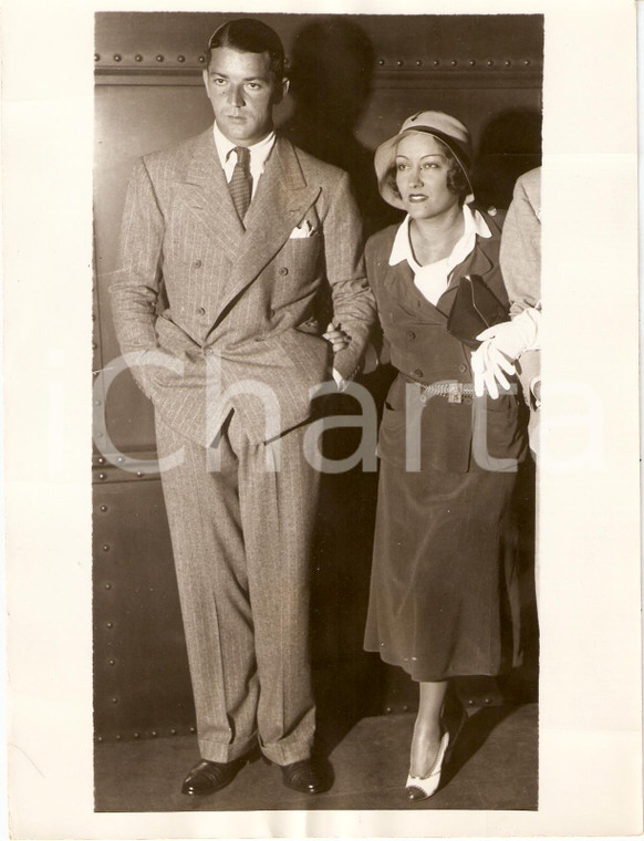 1931 NEW YORK Gloria SWANSON Michael FARMER trip to Hollywood *Photo