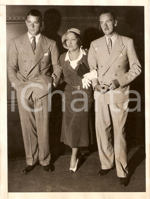 1931 NEW YORK Gloria SWANSON Michael FARMER Clifton WEBB trip to Hollywood Photo