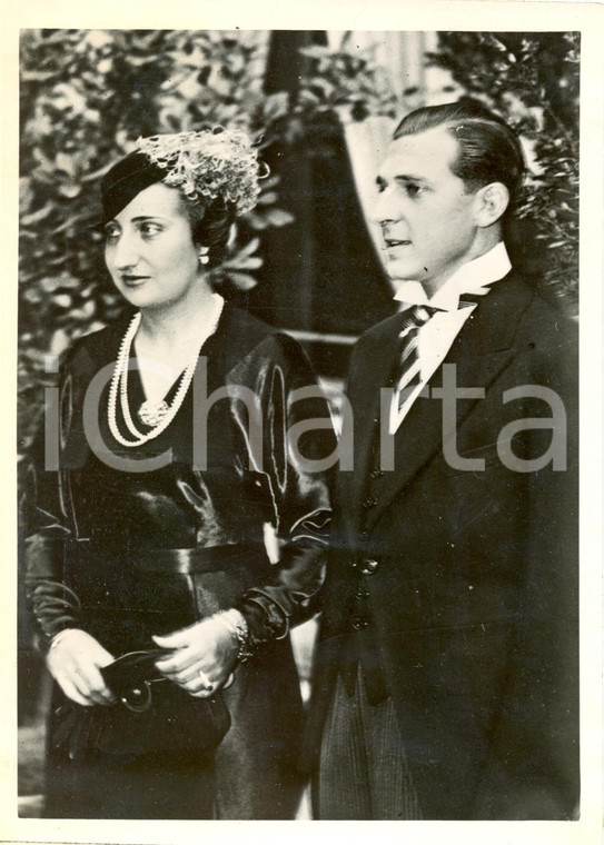 1935 ROMA Giovanni di BORBONE e Maria di BORBONE il giorno del matrimonio *Foto