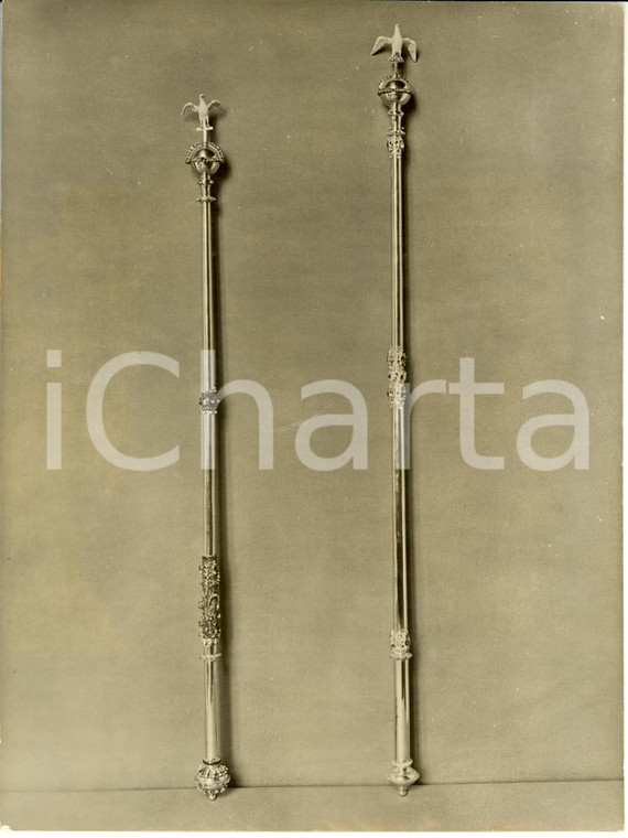 1937 LONDON The King and Queen's SCEPTRES with the dove or the ROD OF EQUITY