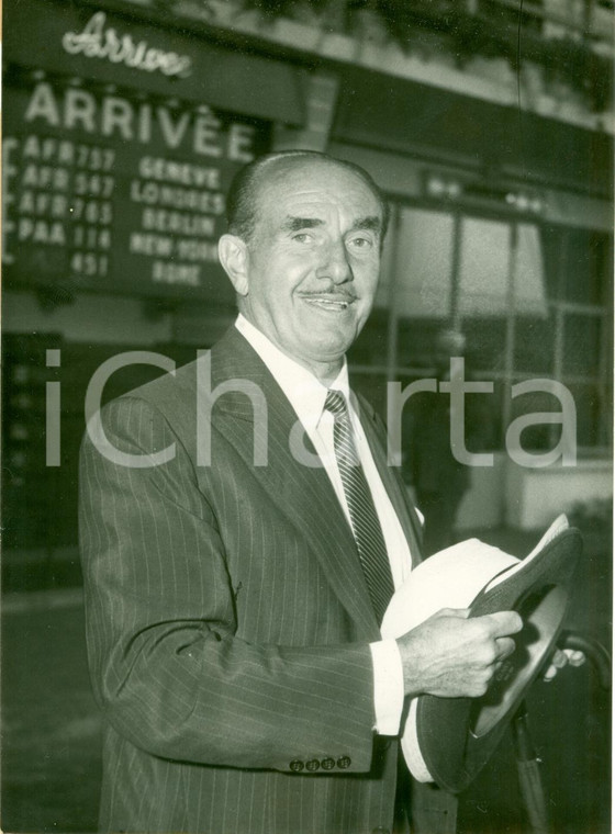 1953 PARIS ORLY Produttore Jack WARNER si imbarca per NEW YORK *Fotografia
