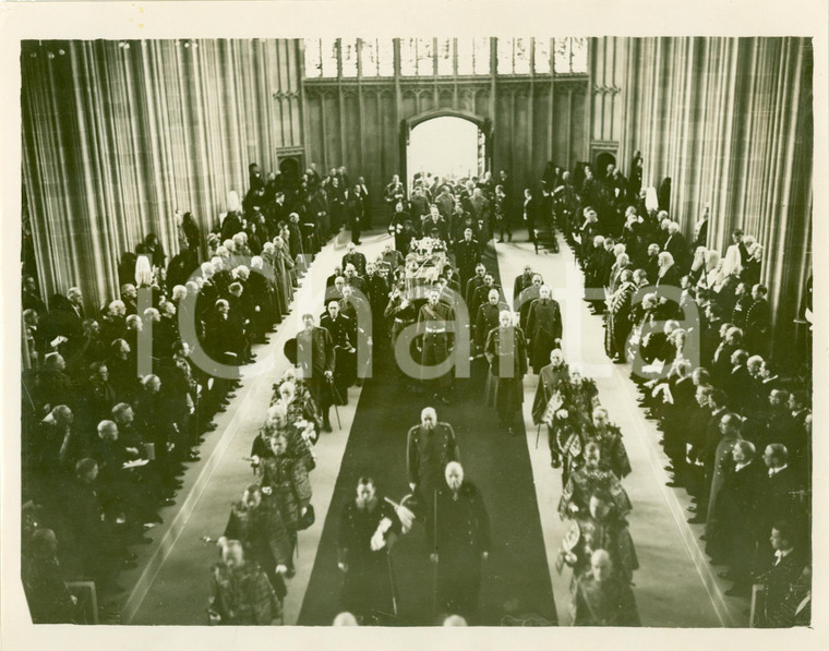 1936 LONDON (UK) Corteo funebre Re GEORGE V alla St. GEORGE'S CHAPEL *Fotografia