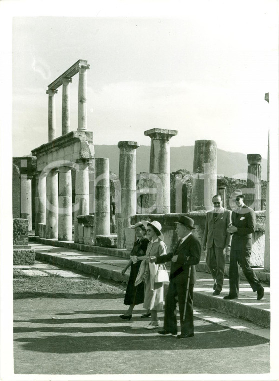 1949 POMPEI (NA) Principessa Margaret d'INGHILTERRA visita rovine *FOTOGRAFIA