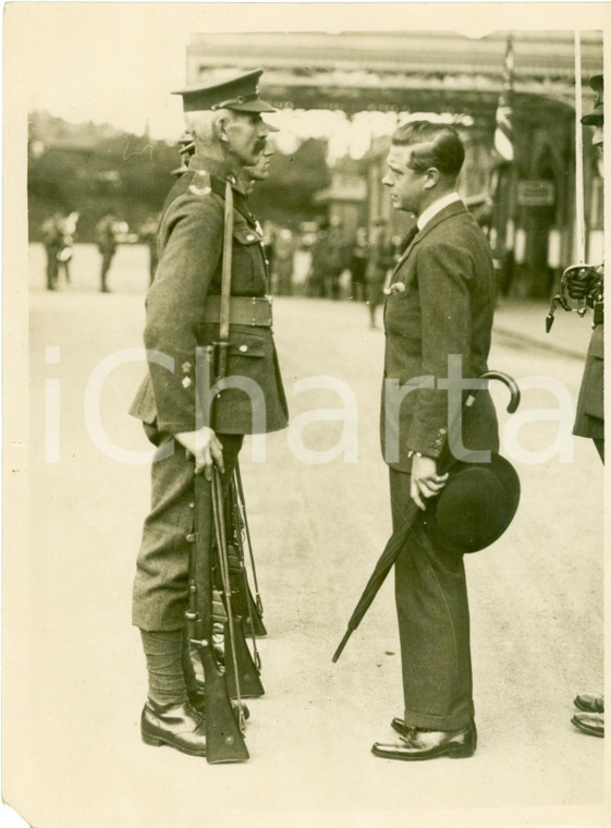 1927 BOURNEMOUTH (UK) Prince of WALES inspecting Guard of Honour *PHOTOGRAPH