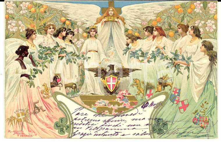 1901 STRA (VE) Nascita di Iolanda di SAVOIA *Cartolina a Maria FOGAZZARO