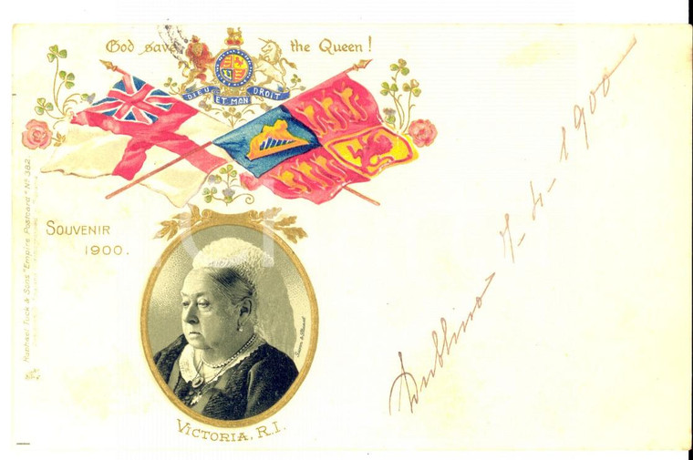 1900 DUBLINO Giubileo della regina VITTORIA *Cartolina a Maria FOGAZZARO
