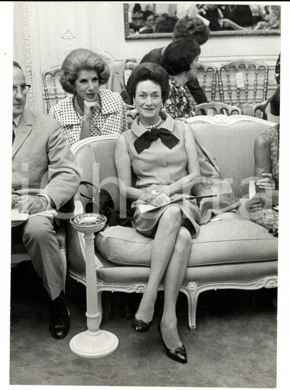 1960 ca PARIS Wallis SIMPSON a un evento culturale *Fotografia 18x24 cm