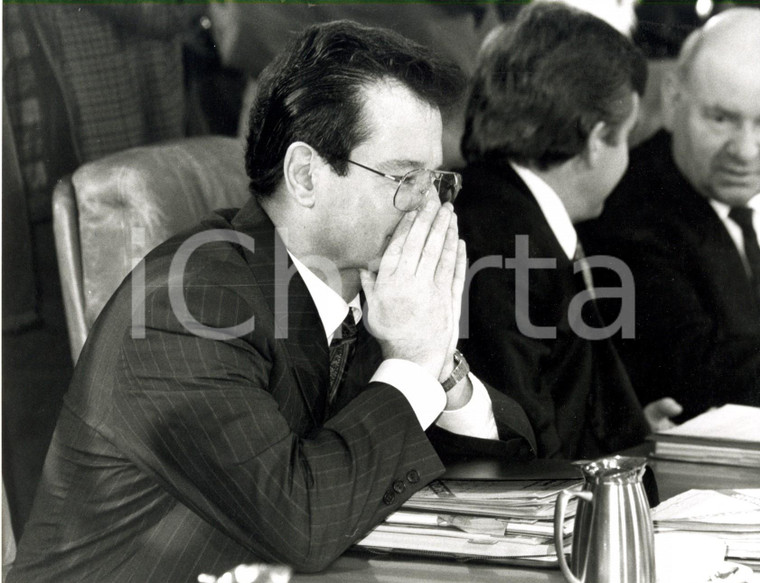 1991 BERLIN (D) Klaus KINKEL ministro della Giustizia a una riunione di governo
