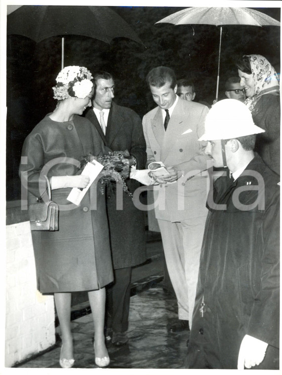 1960 ca BRUXELLES Alberto e Paola del BELGIO al LEOPOLD CLUB per COPPA DAVIS