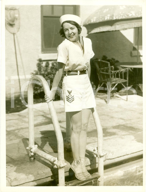 1932 PALM BEACH (USA) Attrice Colleen MOORE diserta HOLLYWOOD per BREAKERS BEACH
