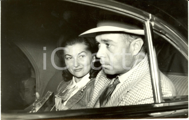 1950 ROMA La principessa Faika d'EGITTO e il marito Fuad SADEK a CIAMPINO *Foto