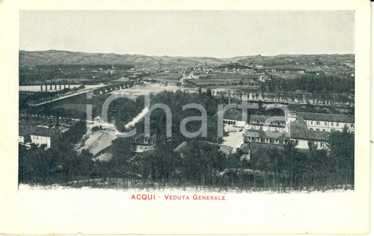 1900 ca ACQUI TERME (AL) Veduta panoramica dall'alto *Cartolina FP NV