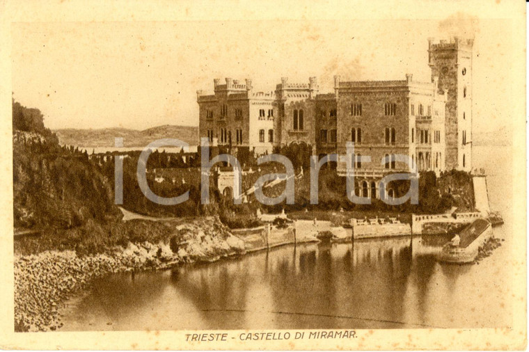 1930 ca TRIESTE Il castello di MIRAMARE Cartolina FP NV