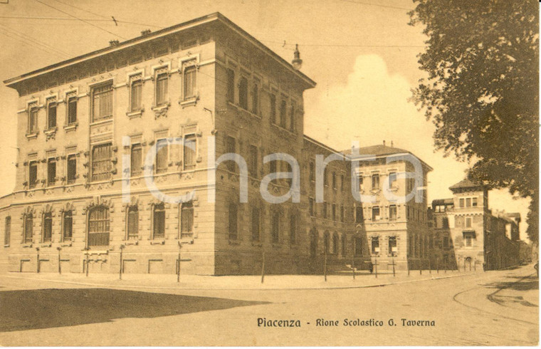 1930 ca PIACENZA Edifici scolastici del RIONE TAVERNA *Cartolina FP NV