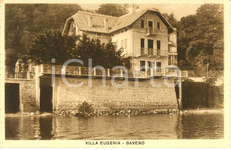 1935 ca BAVENO (VB) Villa EUGENIA veduta dal lago *Cartolina FP NV