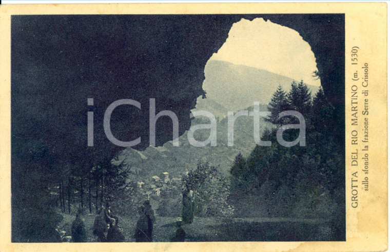 1935 ca CRISSOLO (CN) Grotta del RIO MARTINO frazione SERRE *ANIMATA FP NV