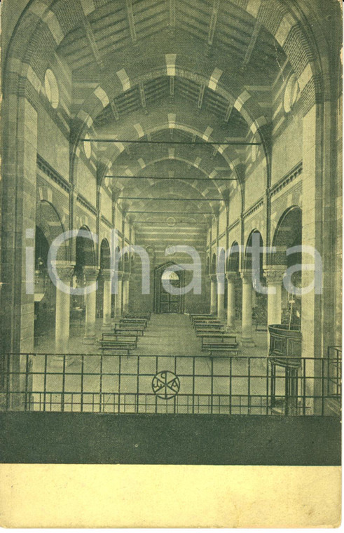 1920 ca MILANO Interno chiesa SANTA MARIA di CARAVAGGIO via MEDA Cartolina FP NV