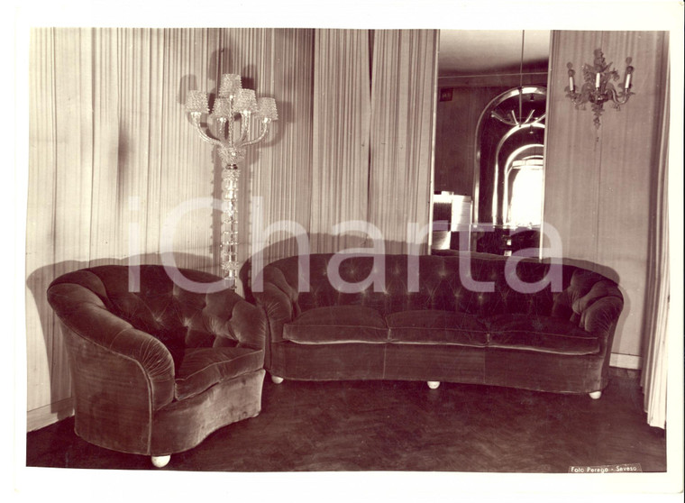 1950 SEVESO Mobili Fratelli BARNI Salotto con divani velluto *Foto MODERNARIATO