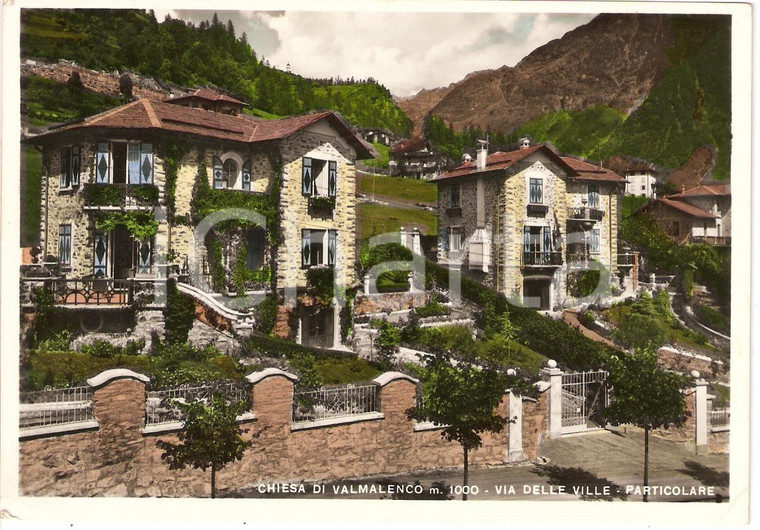 1956 CHIESA IN VALMALENCO (SO) Particolare di via DELLE VILLE *Cartolina FG VG