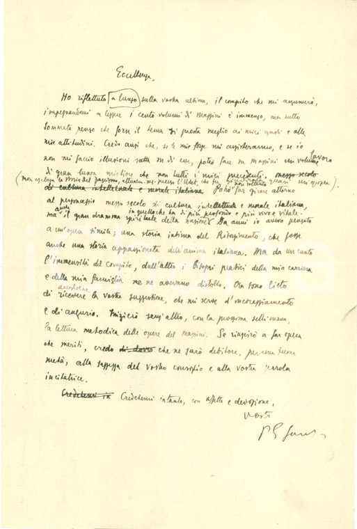 1942 MILANO Paolo Ettore SANTANGELO si impegna a leggere cento volumi di MAZZINI