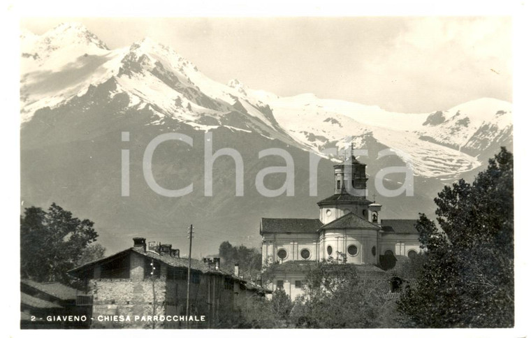 1941 GIAVENO (TO) Chiesa parrocchiale *Cartolina postale FP VG