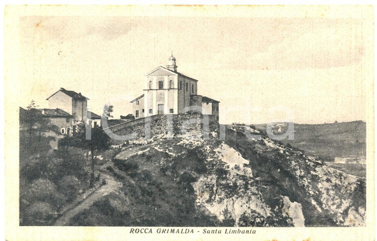 1953 ROCCA GRIMALDA (AL) Chiesa di SANTA LIMBANIA *Cartolina postale FP VG