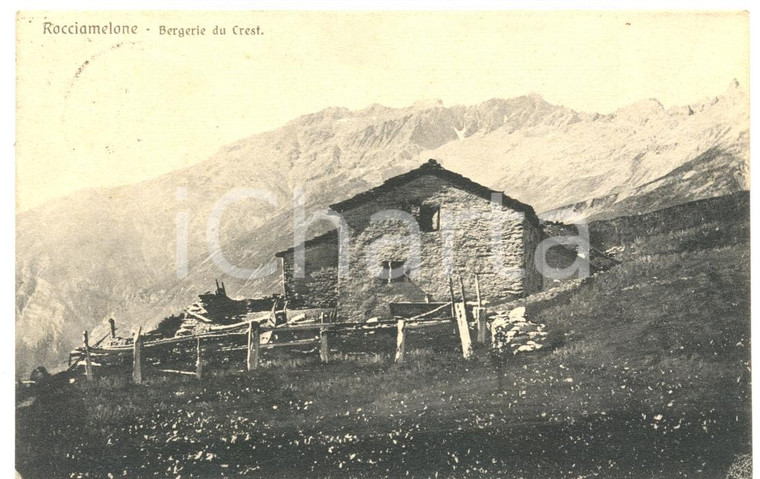 1911 ROCCIAMELONE (TO) Ovile sulla vetta *Cartolina postale FP VG