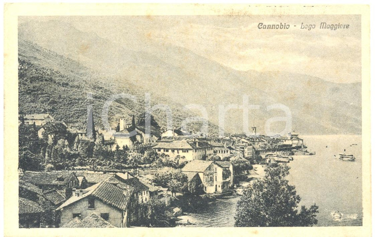 1918 CANNOBIO (VB) Il Lago MAGGIORE *Cartolina postale FP VG