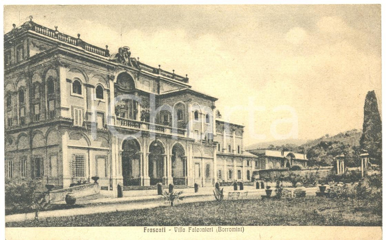 1924 FRASCATI (RM) Parco villa FALCONIERI Cartolina postale FP VG