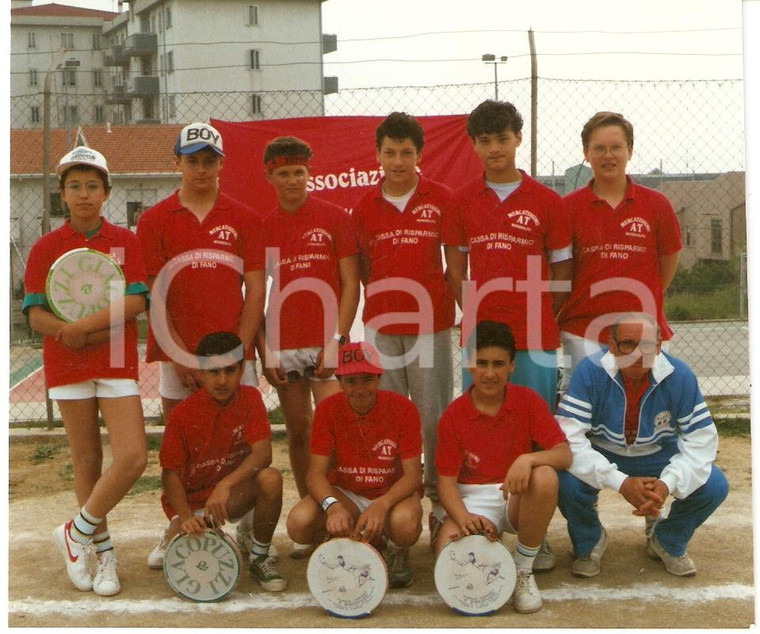 1990 ca MONDOLFO (PU) Squadra PALLA TAMBURELLO Scuole Media FERMI *Fotografia