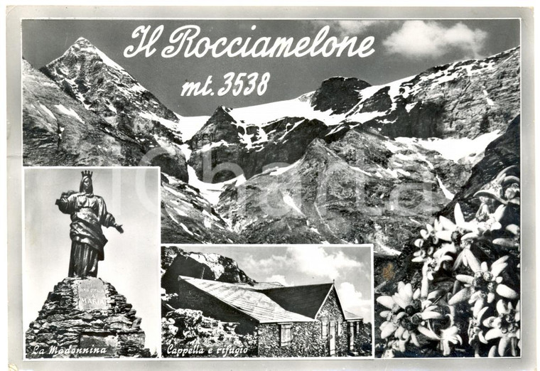 1960 ROCCIAMELONE (TO) Vedutine MADONNINA e Rifugio *Cartolina postale FG VG