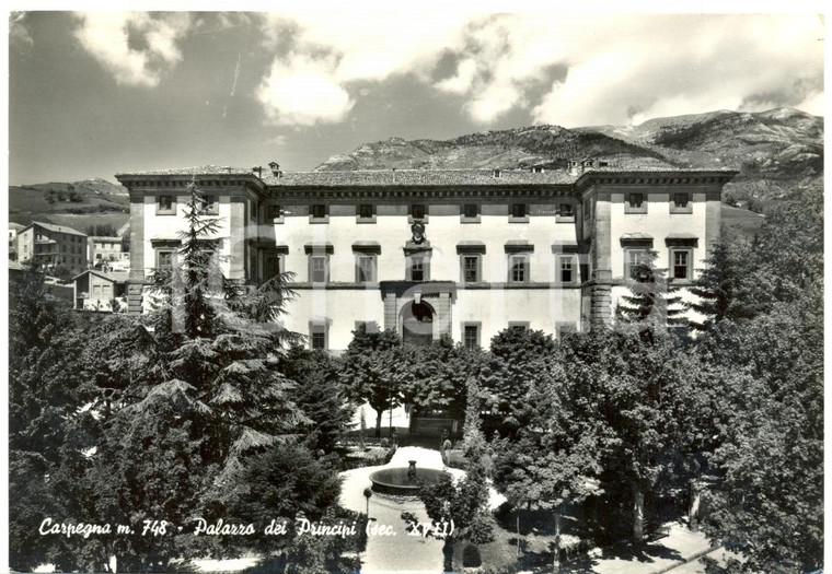 1952 CARPEGNA (PU) Palazzo dei PRINCIPI *Cartolina postale FG VG