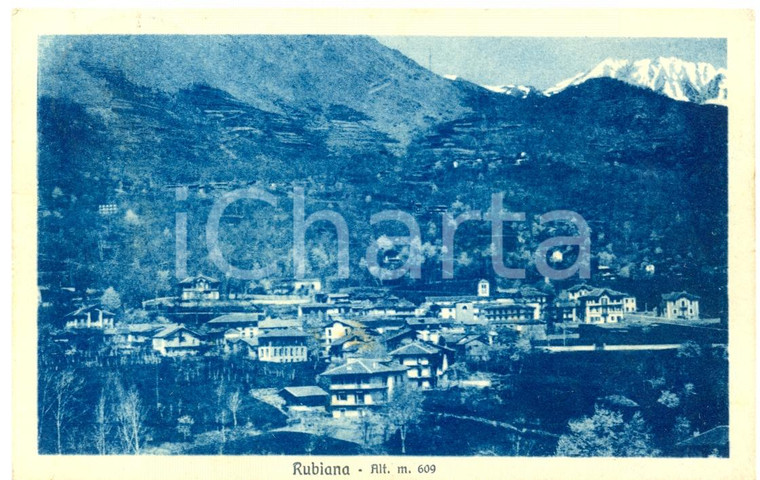 1932 RUBIANA (TO) Panorama generale *Cartolina postale FP VG