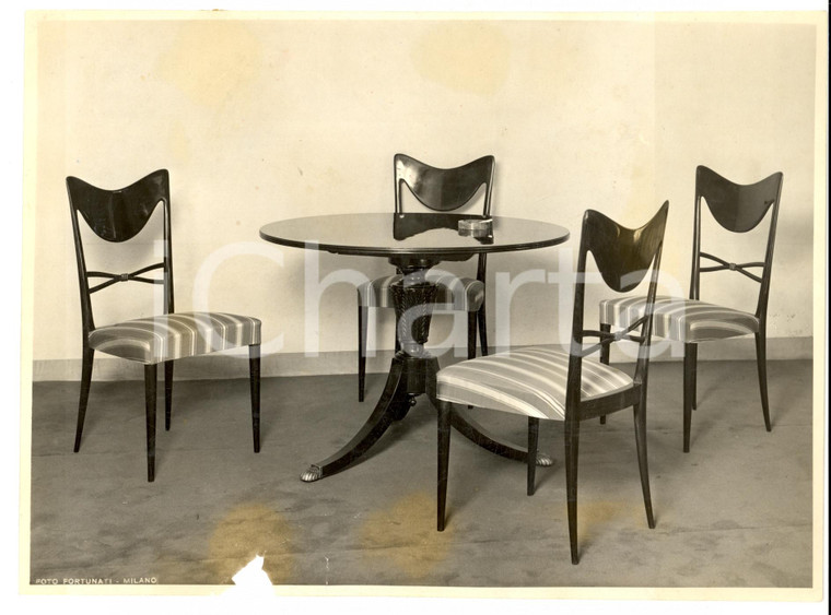 1960 ca SEVESO Mobili Fratelli BARNI Tavolo con sedie *Foto DANNEGGIATA