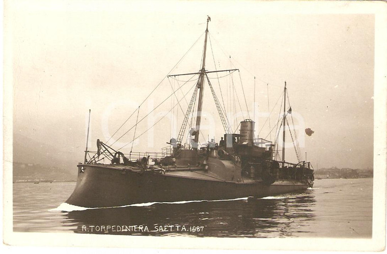 1920 ca MARINA MILITARE Regia torpediniera SAETTA *Cartolina FP NV