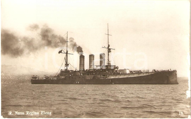 1920 ca MARINA MILITARE Regia nave REGINA ELENA Corazzata Cartolina FP NV