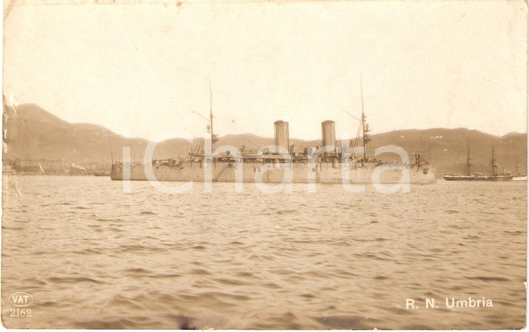 1920 ca MARINA MILITARE Regia nave UMBRIA Ariete torpediniere *Cartolina FP NV